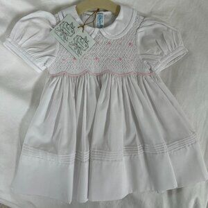 NWT Feltman Brothers Smocked Rosebud Dress - 6m